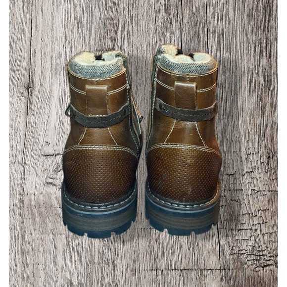 NEW BUCKLE OUTPOST MAKERS CHESTNUT LEATHER EVERET BOOTS SZ 9 main image 4